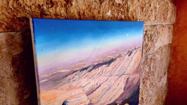 Israelgemälde in der Wüste Negev, oil painting israel