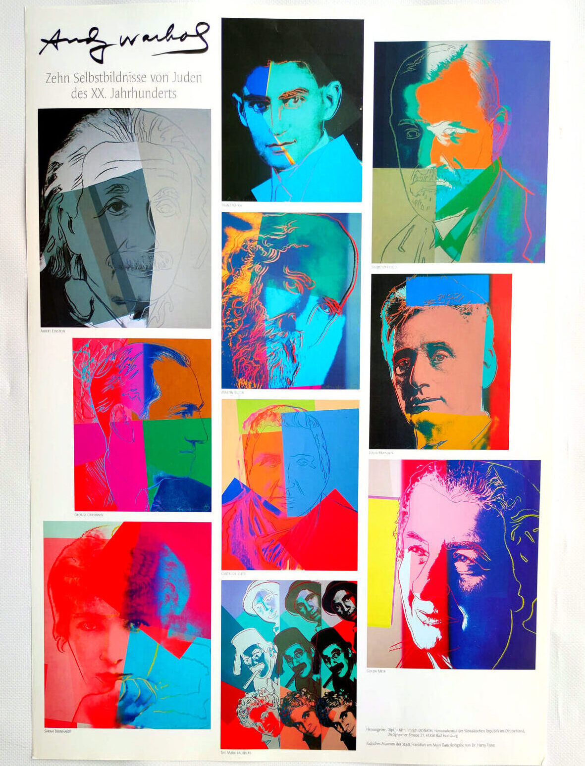 Zehn Selbstbildnisse von Juden des XX. Jahrhunderts, Poster, (c) the Andy Warhol Foundation for The Visual Arts, Inc., Kunstposter mit Spnede für gemeinnütziges Engagement, mit freundlicher Genehmigung der AKIM e.V.