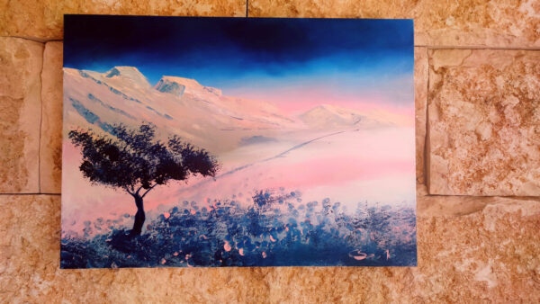 Pink Negev Israel-Gemälde auf Leinwand/ Israel Painting on Canvas