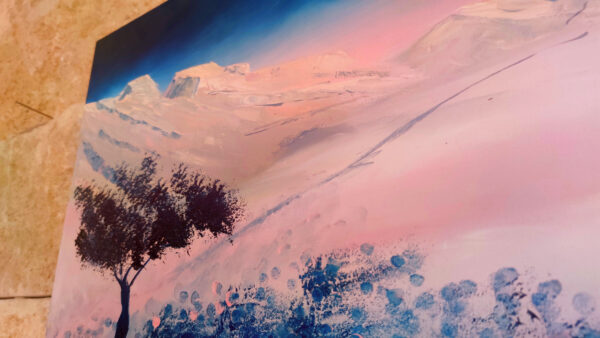 Pink Negev Israel-Gemälde auf Leinwand/ Israel Painting on Canvas