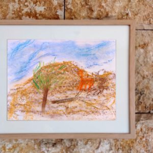 Kibbuz Neot Semadar Israel Gemälde von Kindern für den guten Zweck