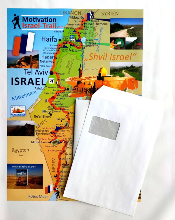 Faltposter Israel und Israel Trail, Wandern