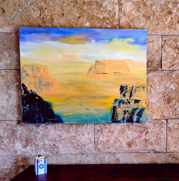 Gemälde Israel Wüste Negev, Ölfarben auf Leinwand